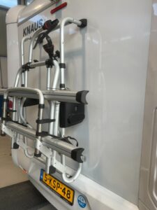 Knaus caravan met fietsendrager